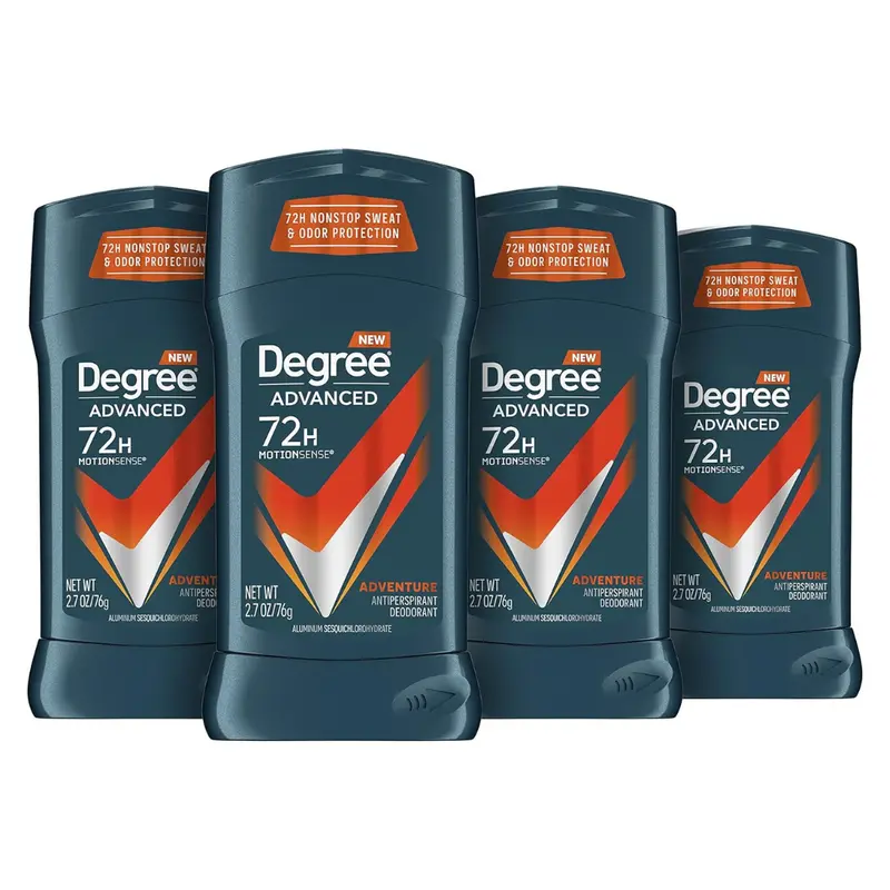 4-Pack 2.7Oz Degree Advanced Men's Antiperspirant Deodorant 1