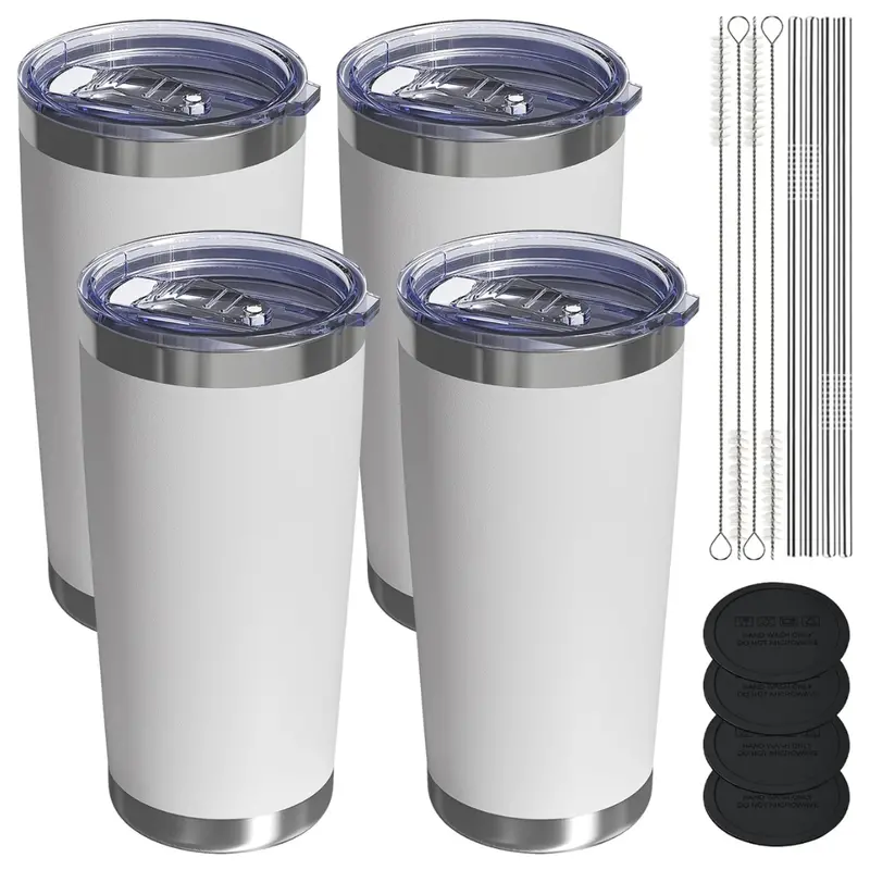 4-Pack 20-Oz Stainless Steel Vacuum Insulated Tumblers (Various) 1