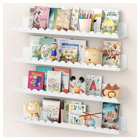 4-Pack 23" Decorative Metal Floating Shelves 1