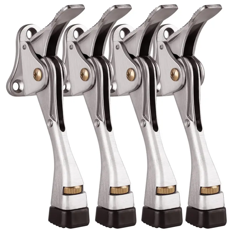 4-Pack 4" Kickdown Heavy Duty Door Stoppers With Rubber Tip 1