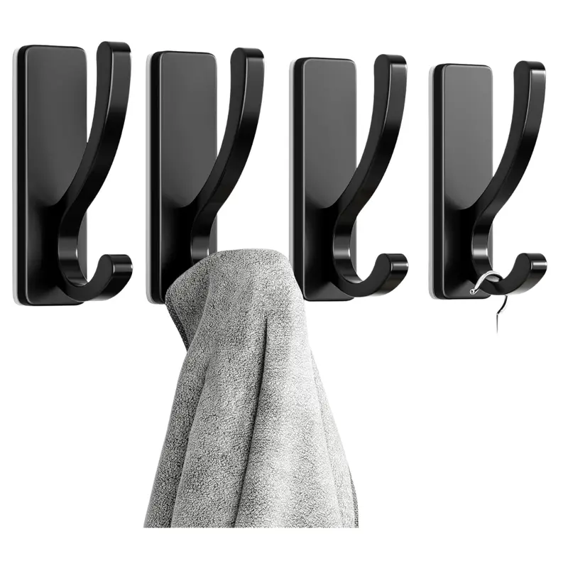 4-Pack Adhesive Heavy Duty Hanging Sticky Wall Hooks 1