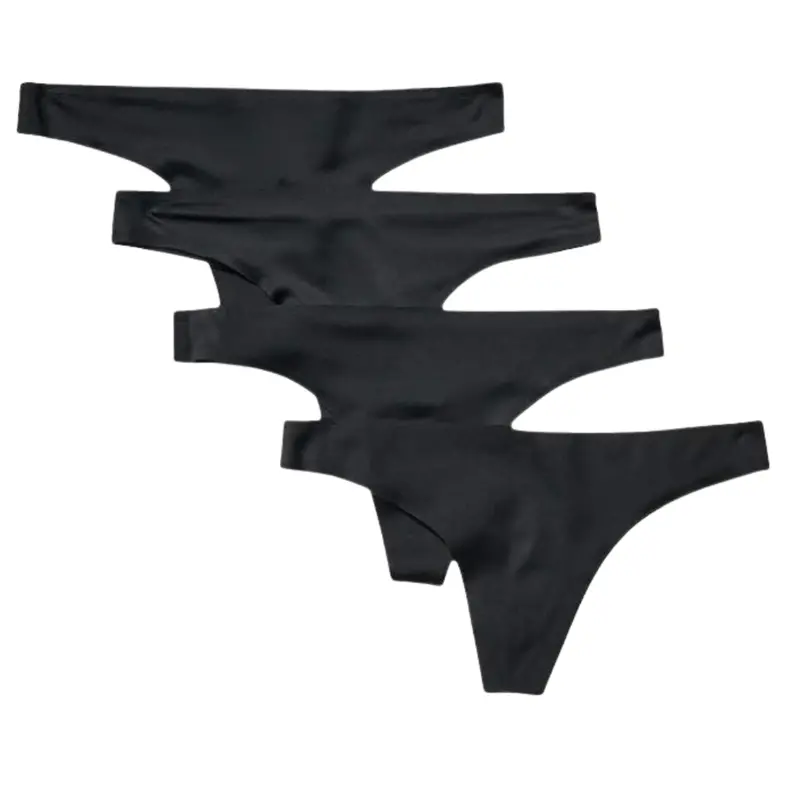 4-Pack Amazon Essentials Women's Seamless Bonded Stretch Thong Underwear 1