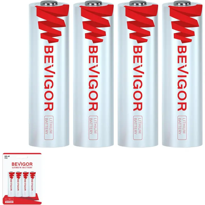 4-Pack Bevigor 1.5V 3000Mah Lithium Aa Batteries 1