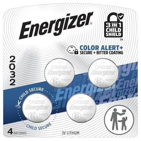 4-Pack Energizer 2032 3V Lithium Batteries 1