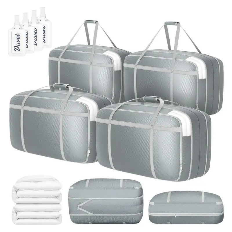 4-Pack Extra Large Heavy Duty Comforter Storage Bag W/ Window 1