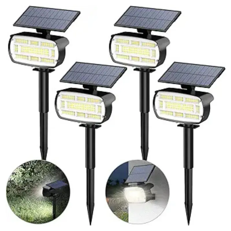 4-Pack Fabrito 1000 Lumens 136 Leds Outdoor Solar Spot Lights 1