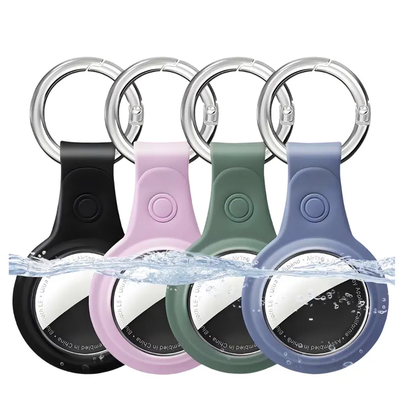 4-Pack For Airtag Holder Silicone Keychain 1