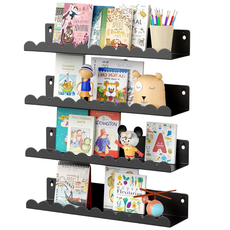4-Pack Gattlukd 7" Metal Floating Shelves 1