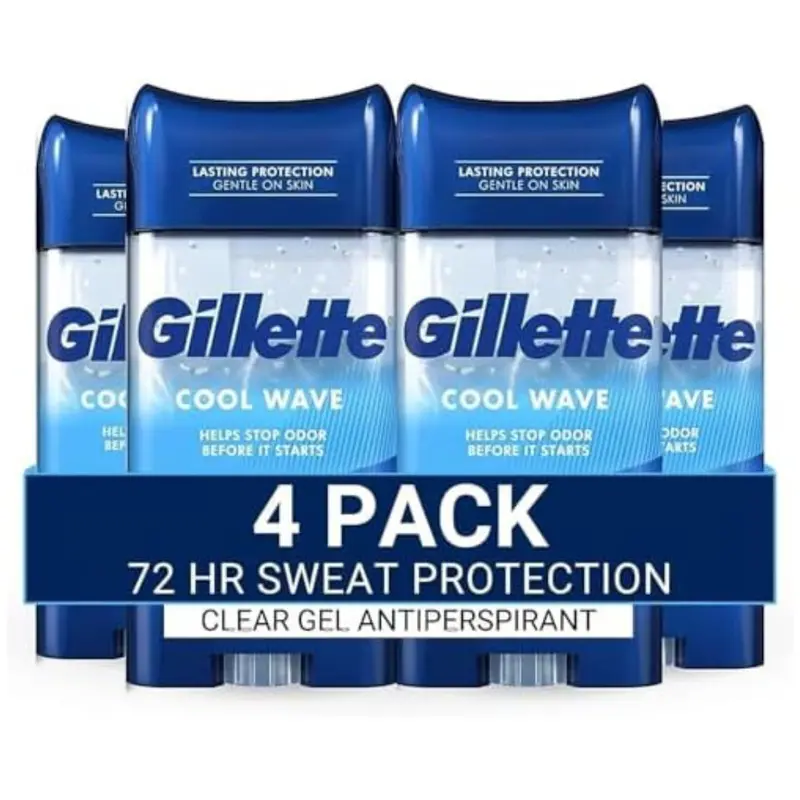 4-Pack Gillette Clear Gel Men's Antiperspirant And Deodorant (3.8 Oz) 1