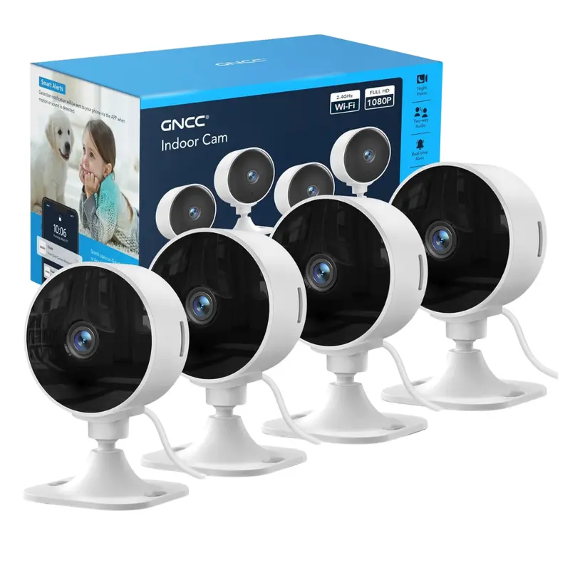 4-Pack Gncc Only 2.4Ghz Indoor Security 1080P Cameras 1