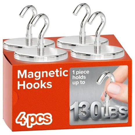 4-Pack Heavy Duty Magnetic Hooks 1