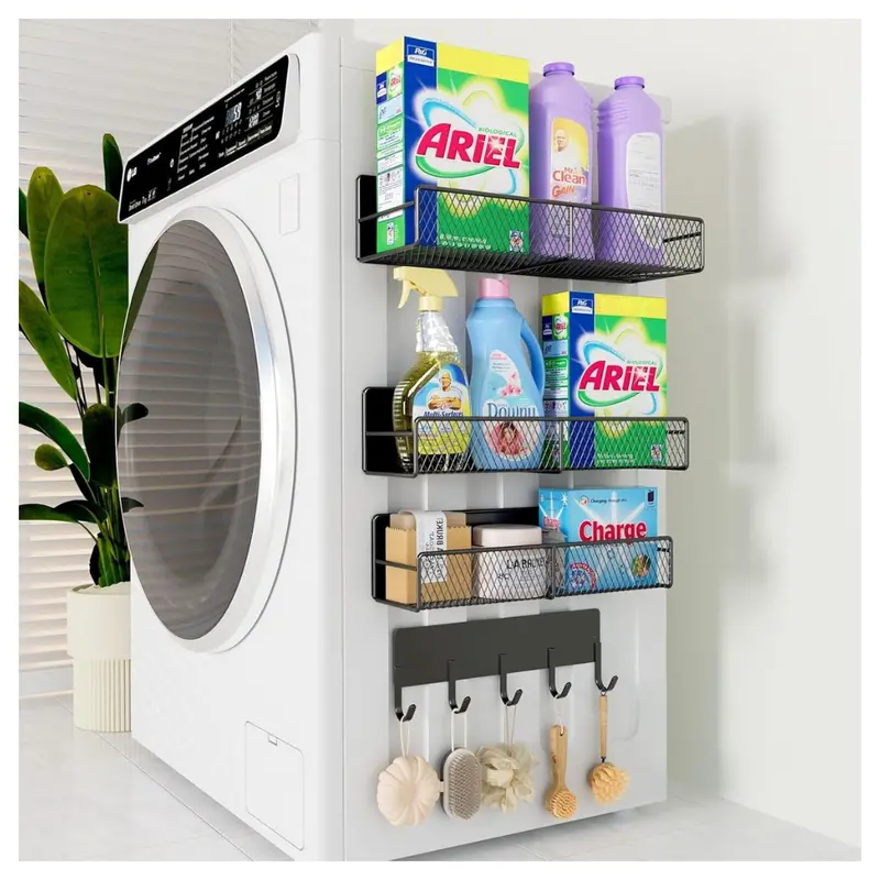 4-Pack Heavy-Duty Magnetic Laundry Shelves 1