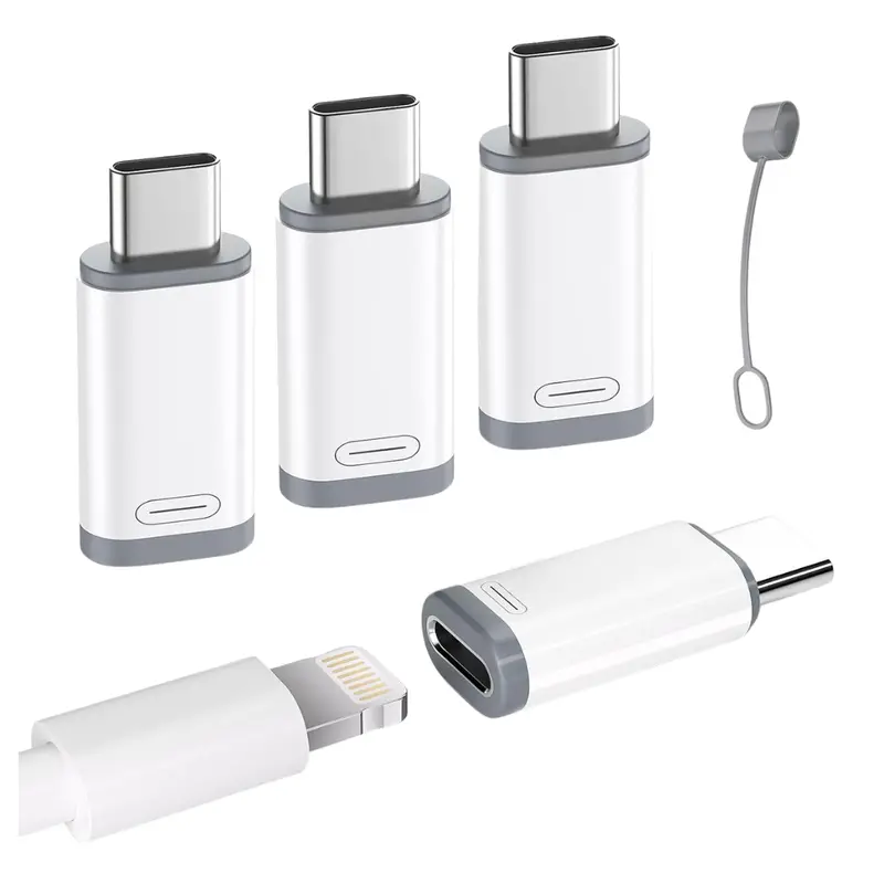 4 Pack Lightning To Usb C Charge Adapter For Iphone 1