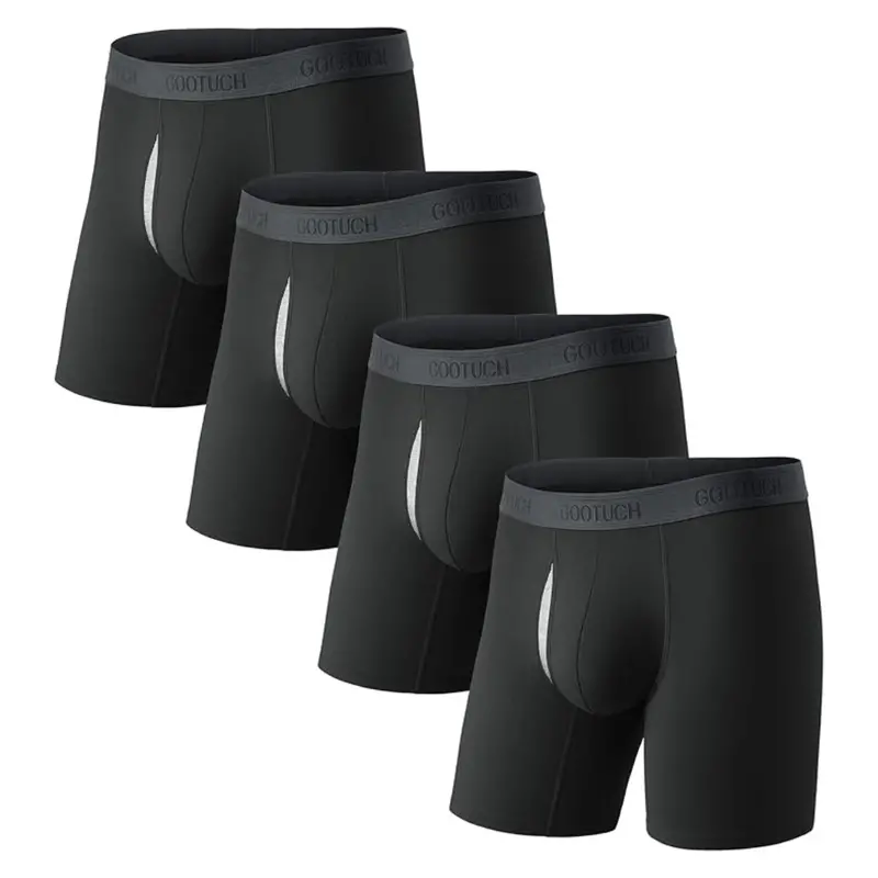 4-Pack Men's Breathable Boxer Briefs With Odor Control 1