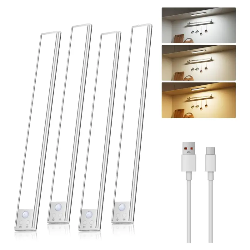 4-Pack Rechargeable Motion Sensor Wireless Under Cabinet Lights 1