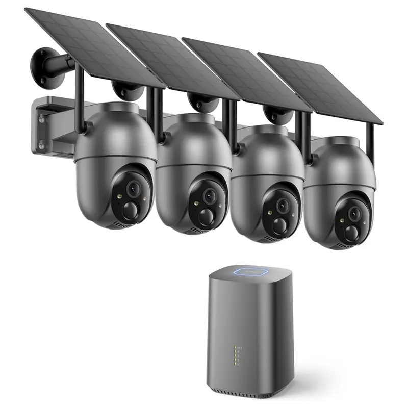 4-Pack Sehmua 4Mp Wireless Solar Security Camera System 1