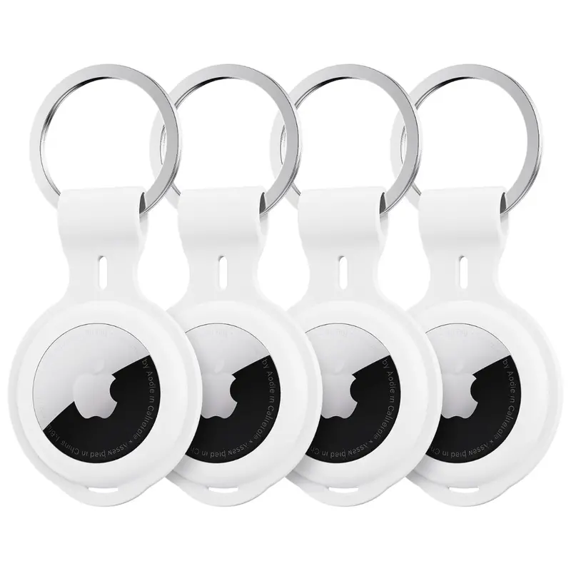 4 Pack Silicone Airtag Case Holder Keychain 1