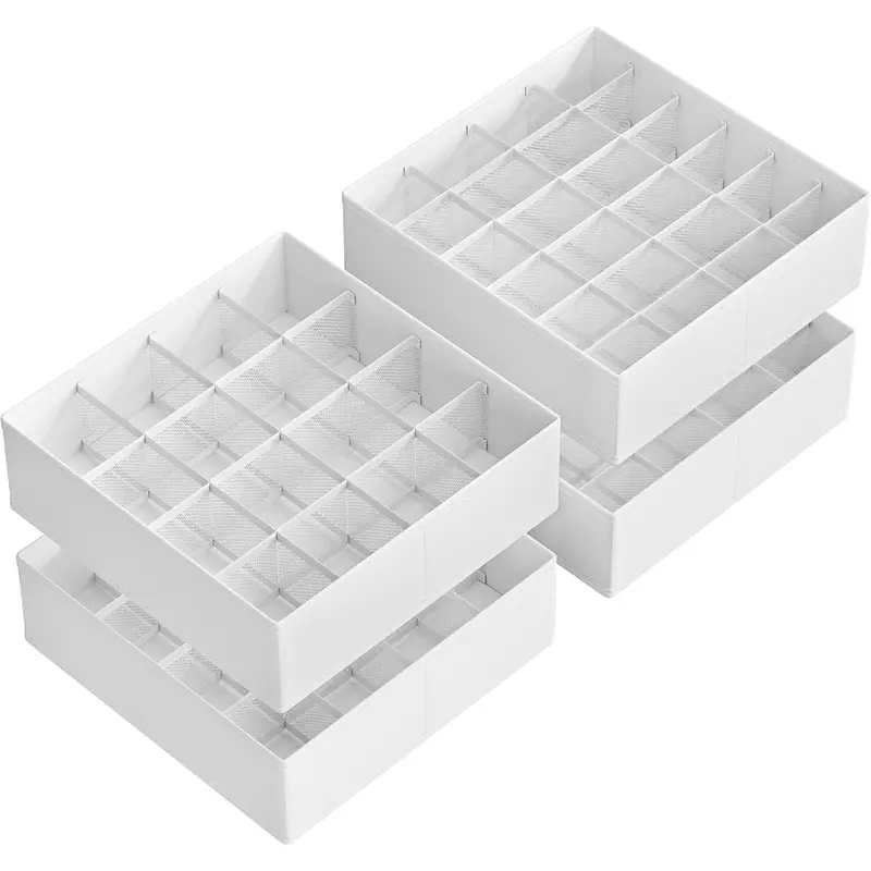 4-Pack Songmics 80-Compartment Closet Drawer Organizers 1