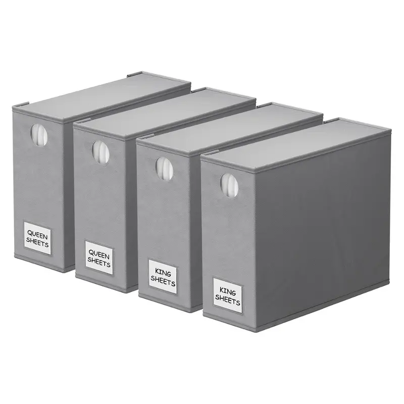 4-Pack Spaceaid Queen & King Size Bed Sheet Organizers 1