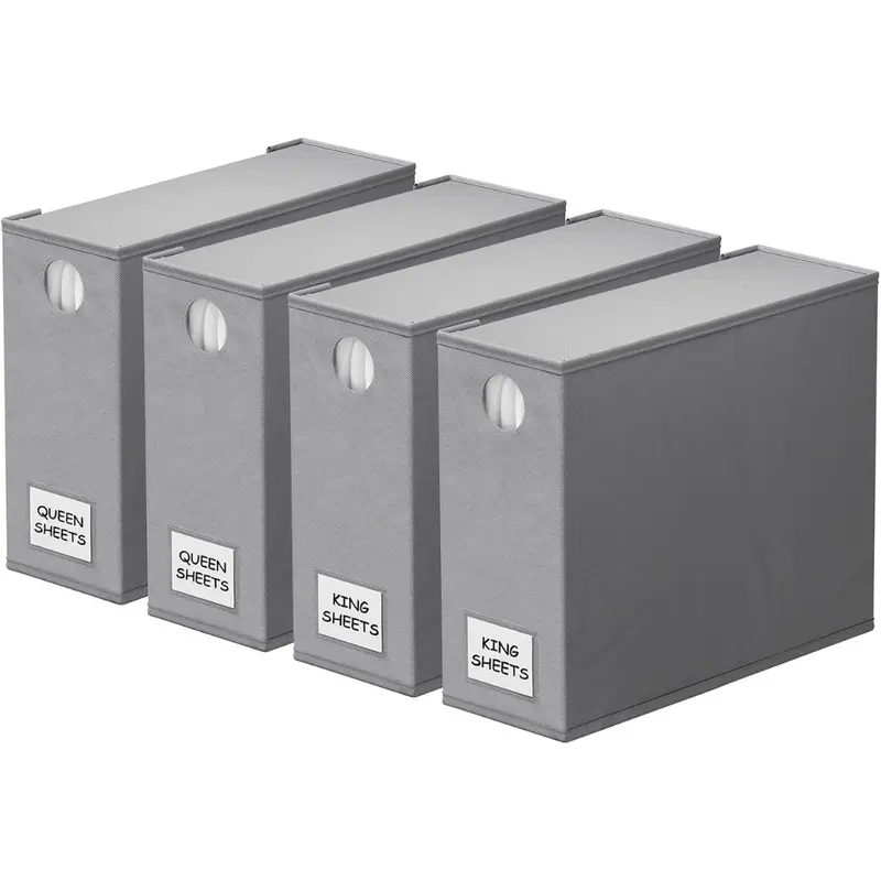 4-Pack Spaceaid Queen & King Size Bed Sheet Organizers And Storage 1