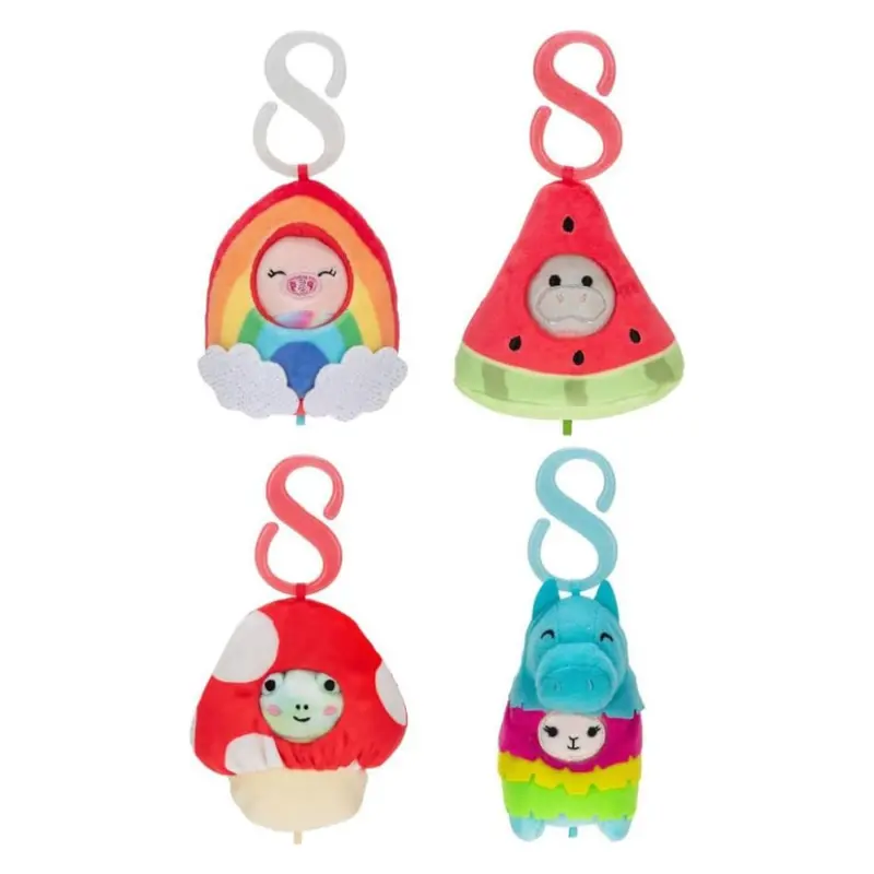 4-Pack Squishville Squishmallows With Style & Play Clip Costumes 1