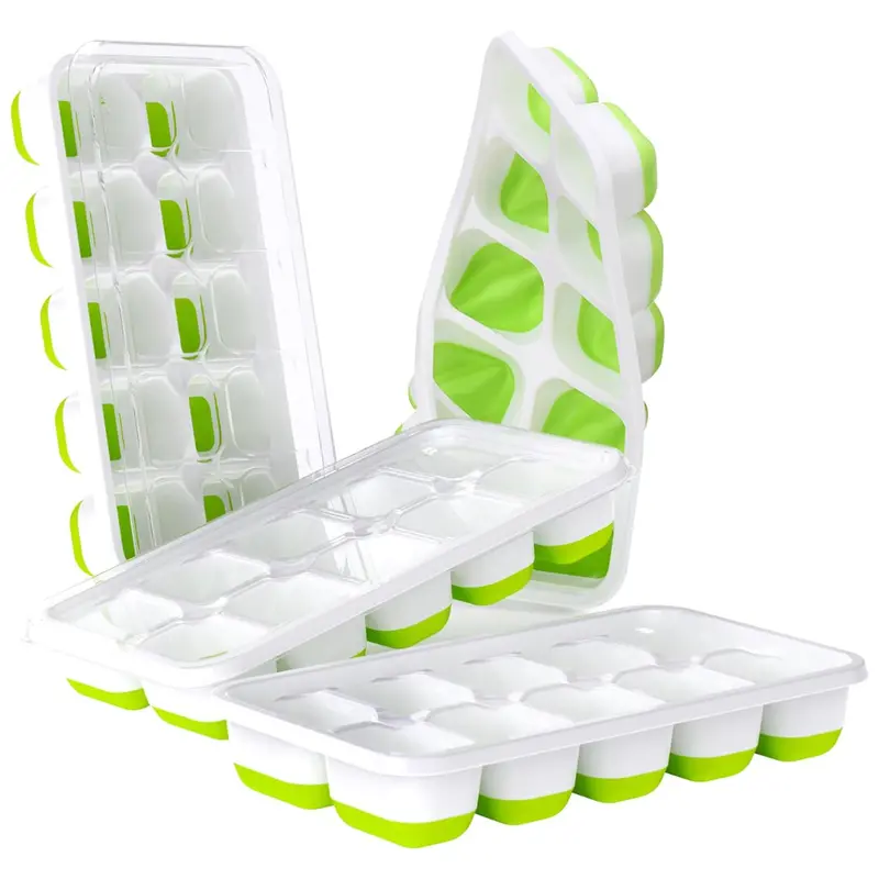 4-Pack Stackable Silicone Ice Cube Trays 1