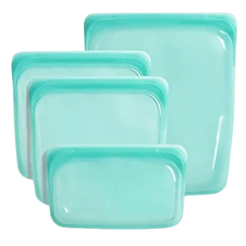 4-Pack Stasher Platinum Silicone Food Grade Reusable Storage Bag 1