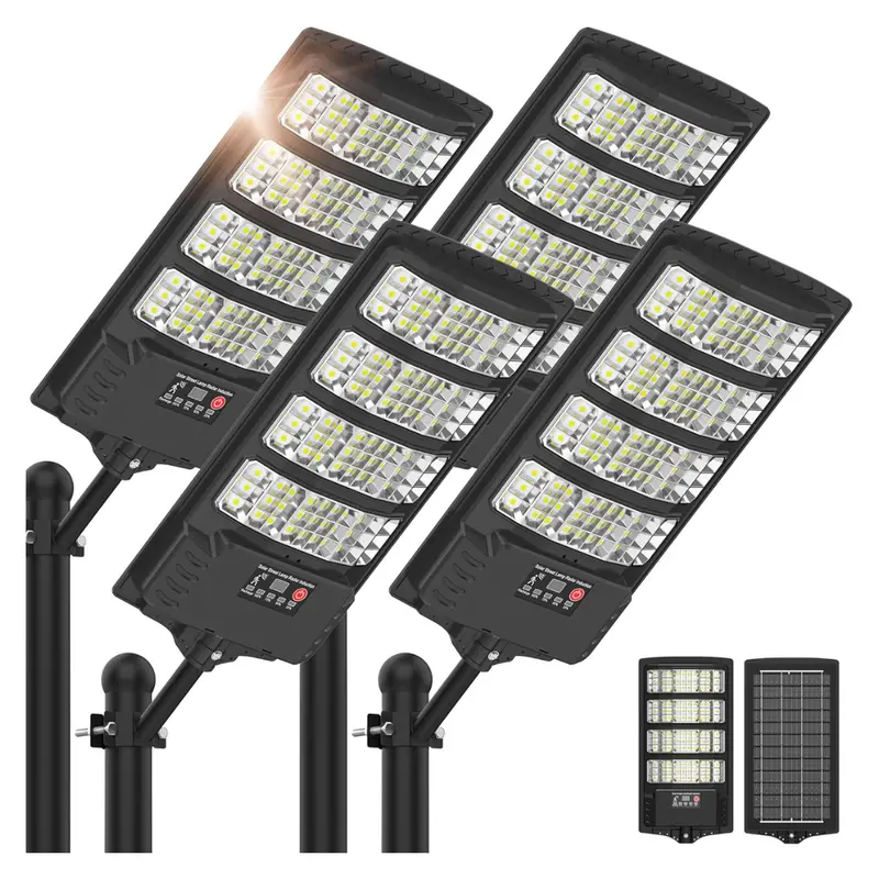 4-Pack Super Bright Wide Angle Solar Street Lights 1