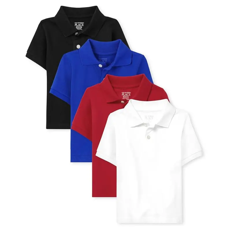 4-Pack The Children's Place Boys Short Sleeve Polo Shirt 1