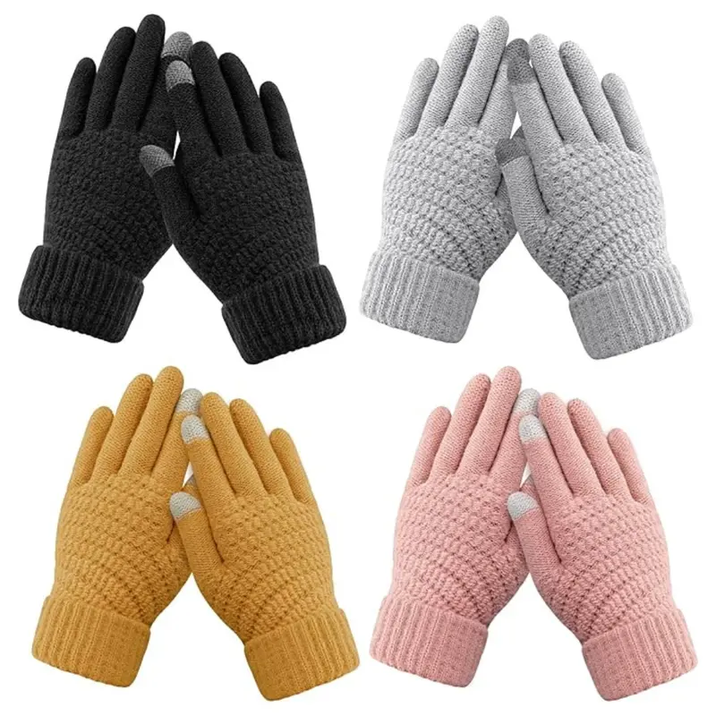 4-Pairs Women's Warm Soft Touchscreen Winter Gloves 1