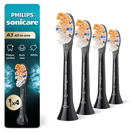4 Philips Sonicare A3 Replacement Brush Heads 1