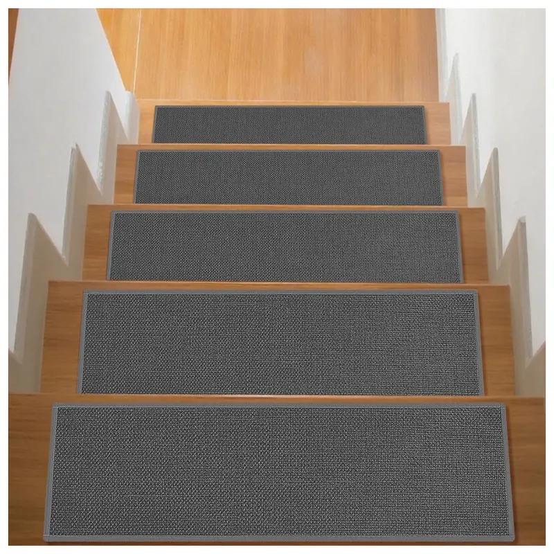 4-Piece 8" X 30" Stair Treads With Non-Slip Rubber Backing 1