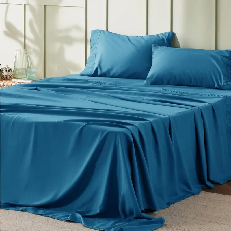 4-Piece Bedsure Cooling Soft Queen Size Sheet & Pillowcase Sets 1