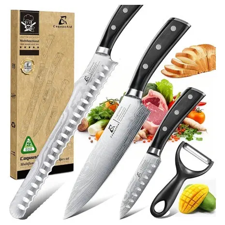 4-Piece Carbon Stainless Steel Knife Set 1