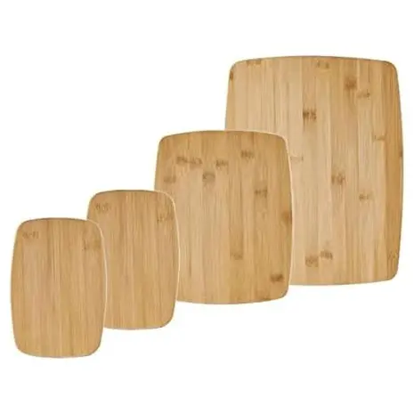 4-Piece Farberware Reversible Bamboo Cutting Board And Charcuterie Set 1