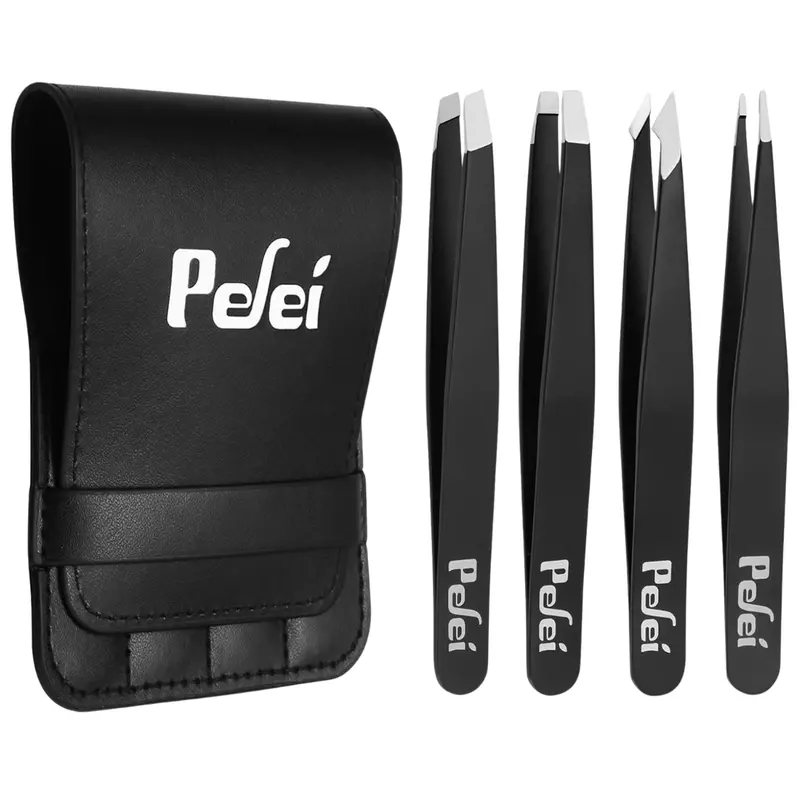 4-Piece Pefei Professional Stainless Steel Tweezer Set 1