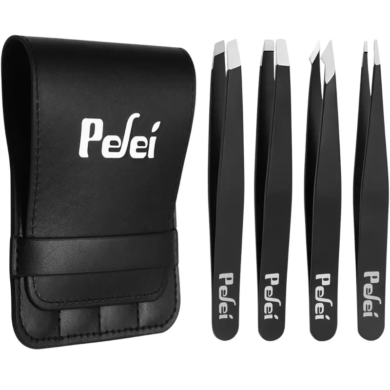 4-Piece Pefei Professional Stainless Steel Tweezer Set 1