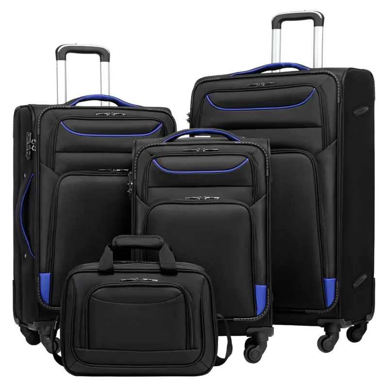 4-Piece Softshell Luggage Set With Tsa Lock (Various) 1