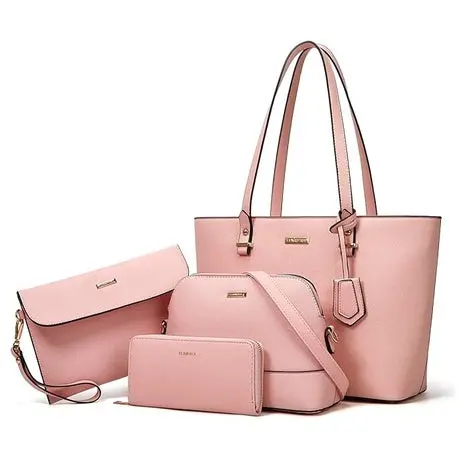 4-Piece Top Handle Satchel Handbag Set 1