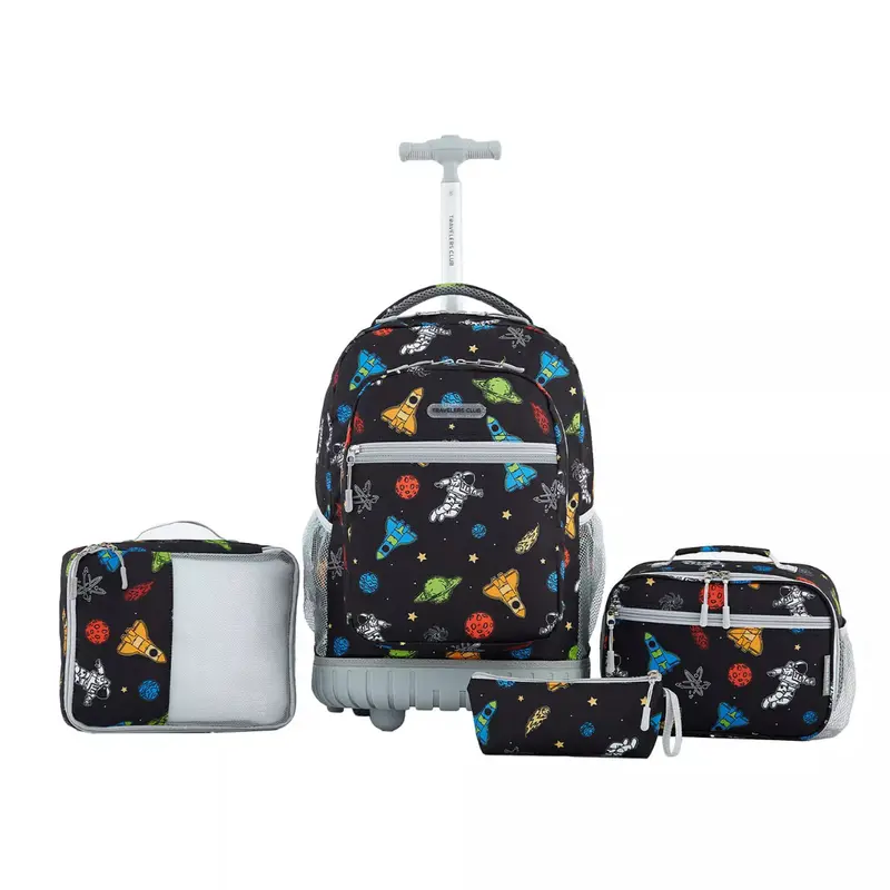 4-Piece Travelers Club Kids Rolling Backpack Luggage Set (2 Colors) 1