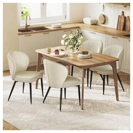 4-Piece Upholstered Dining Chairs Set 1