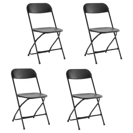 4 Plastic Folding Chair Set 1