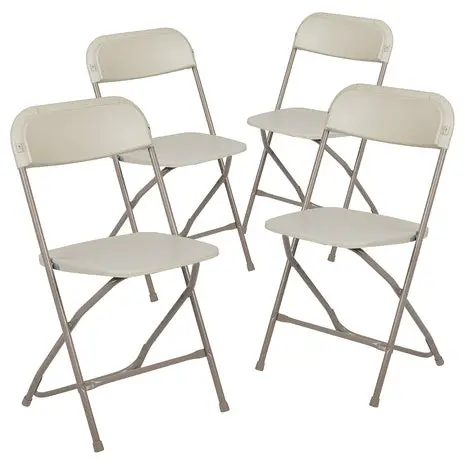 4 Plastic Folding Chairs 1