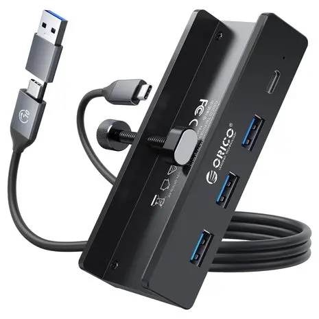 4-Port Clamp-On Usb 3.0 Hub 1
