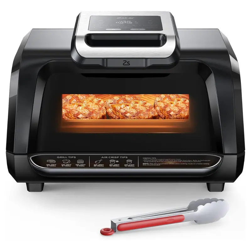 4-Qt Zstar 7-In-1 Smokeless Air Fryer Electric Grill Combo 1