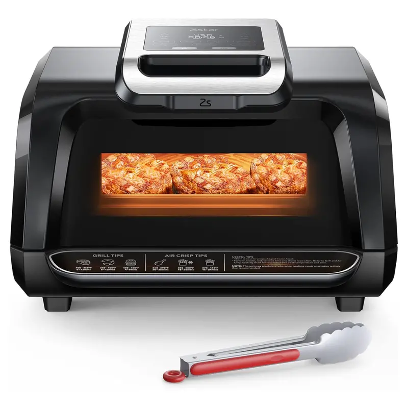 4-Qt Zstar 7-In-1 Smokeless Air Fryer Electric Grill Combo 1