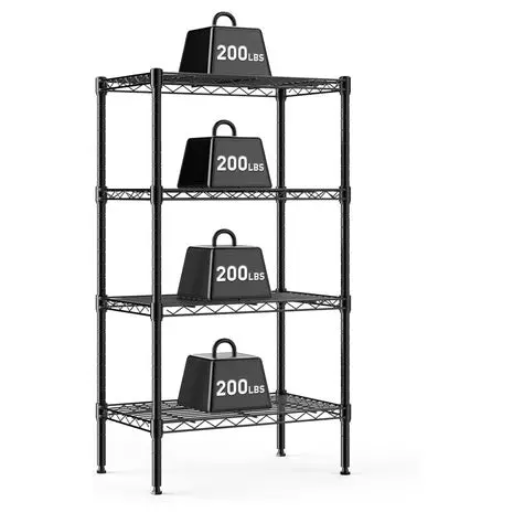 4-Tier Adjustable Metal Wire Storage Shelves 1