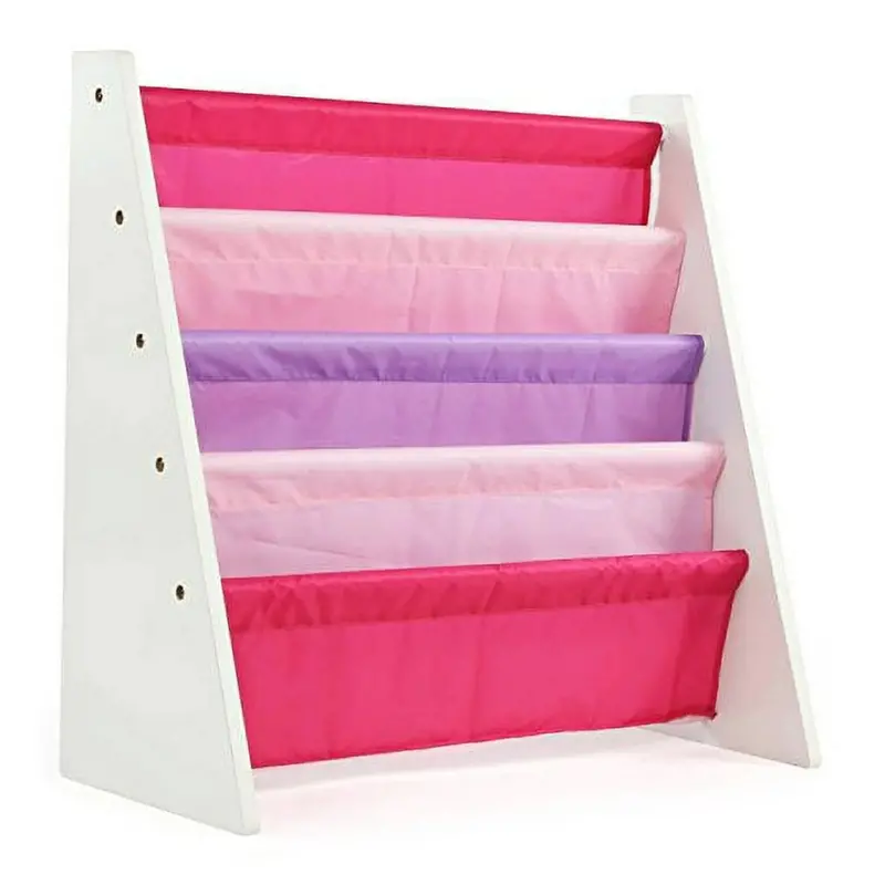 4-Tier Humble Crew Kids Bookshelf (White/Pink/Purple) 1