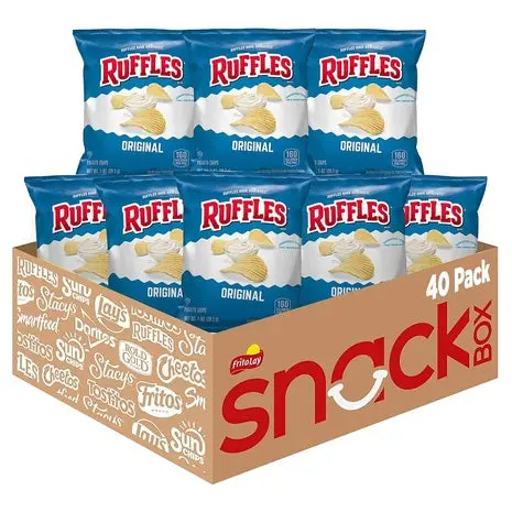 40 Bags Ruffles Potato Chips 1