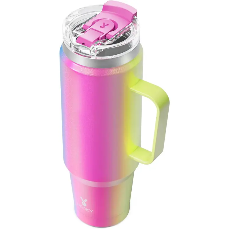 40-Oz Meoky Stainless Steel Travel Mug Tumbler W/ Handle 1